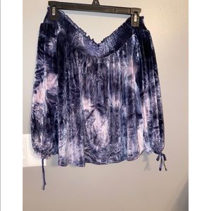 Long sleeve off the shoulder top